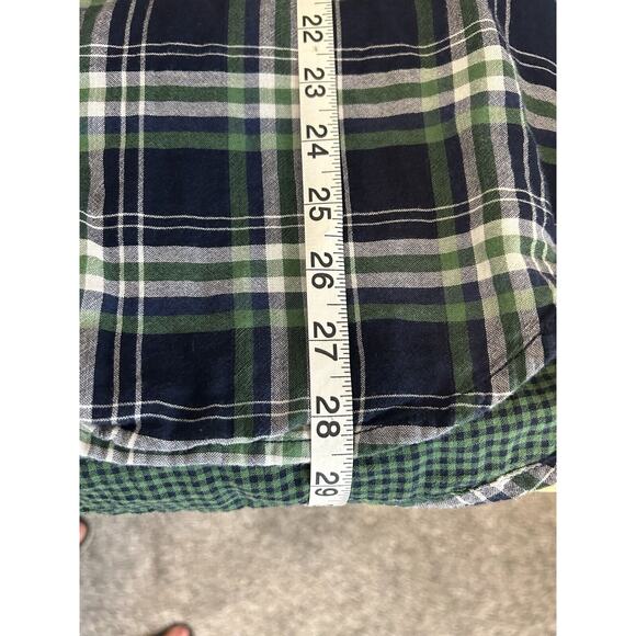 The Nutter by Chubbies Flannel Shirt Men's Large Navy Green White Gray Plaid L - Picture 5 of 5
